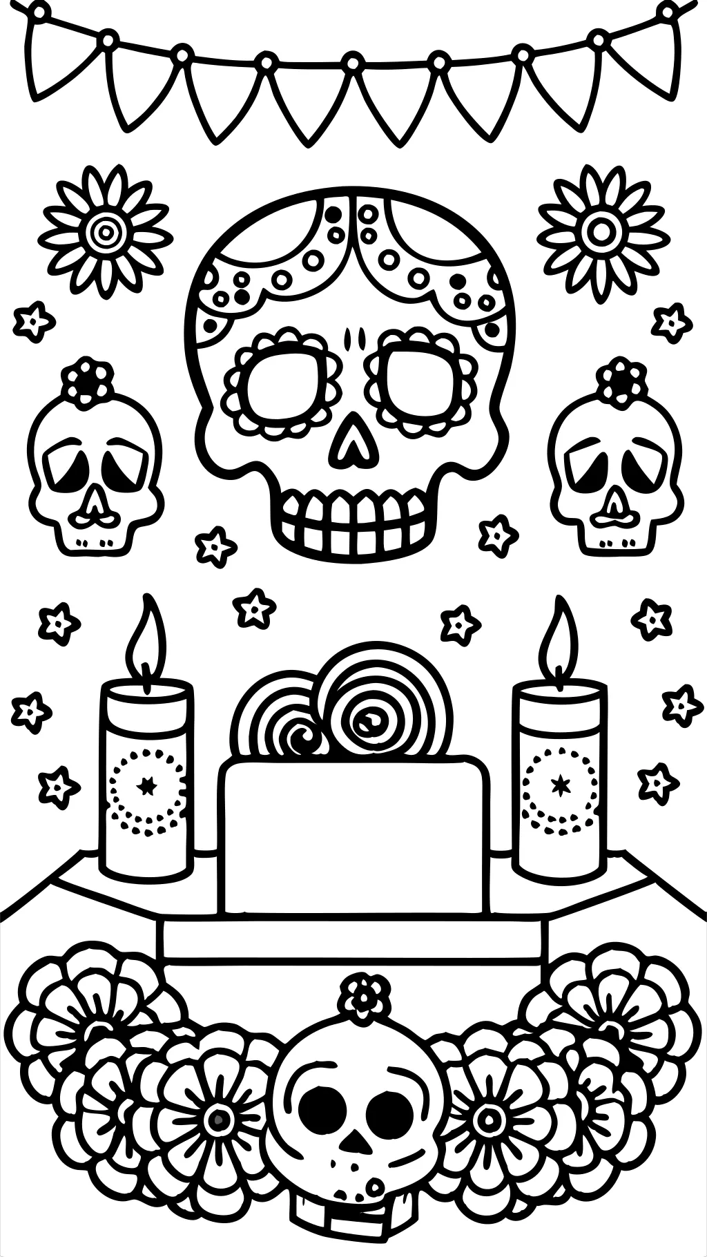 day of the dead coloring pages